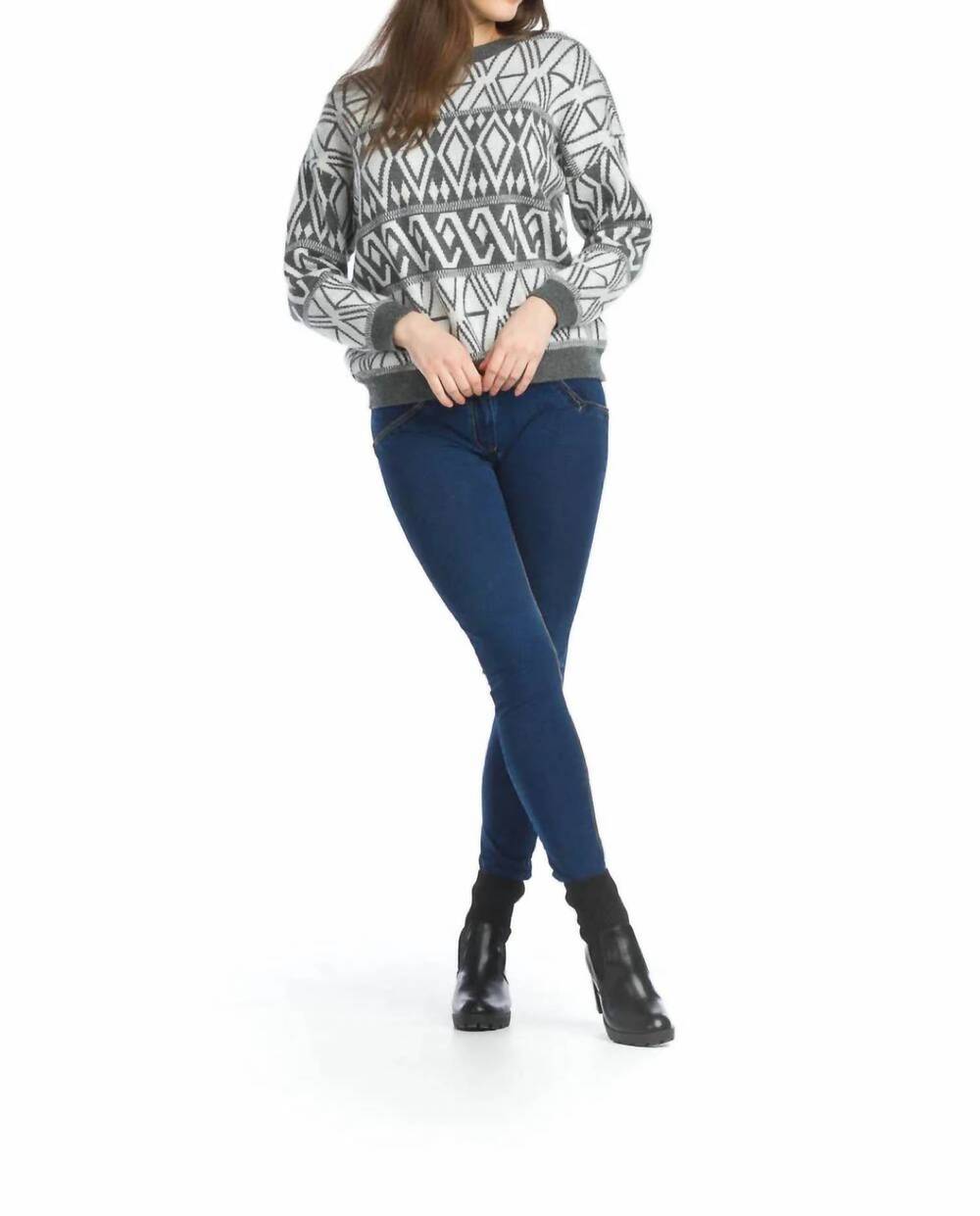 NEW PAPILLON global knit sweater in multi
